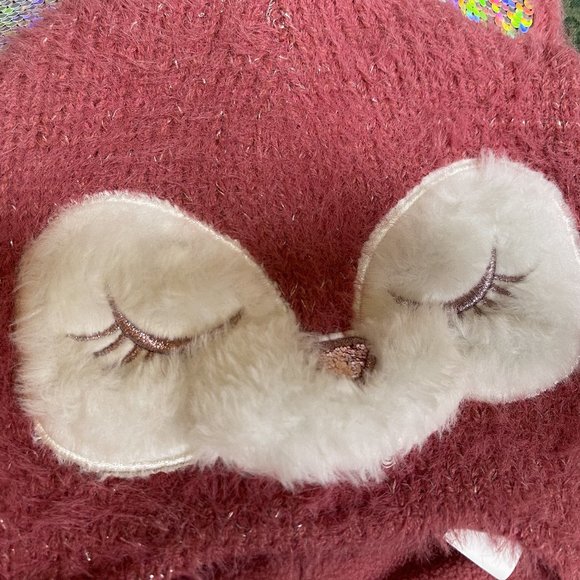 NWT Fox deer owl scarf hat beanie 8 up winter cat